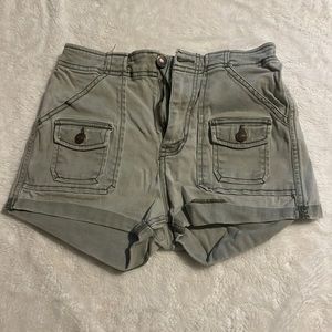 Army green cargo shorts